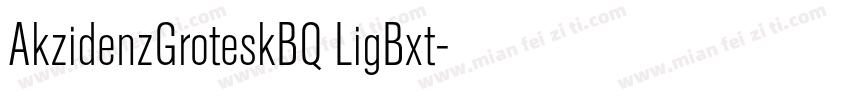 AkzidenzGroteskBQ LigBxt字体转换